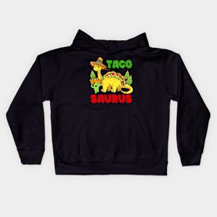 Tacosaurus Taco Dinosaur Funny Dino Cinco De Mayo Mexican Kids Hoodie